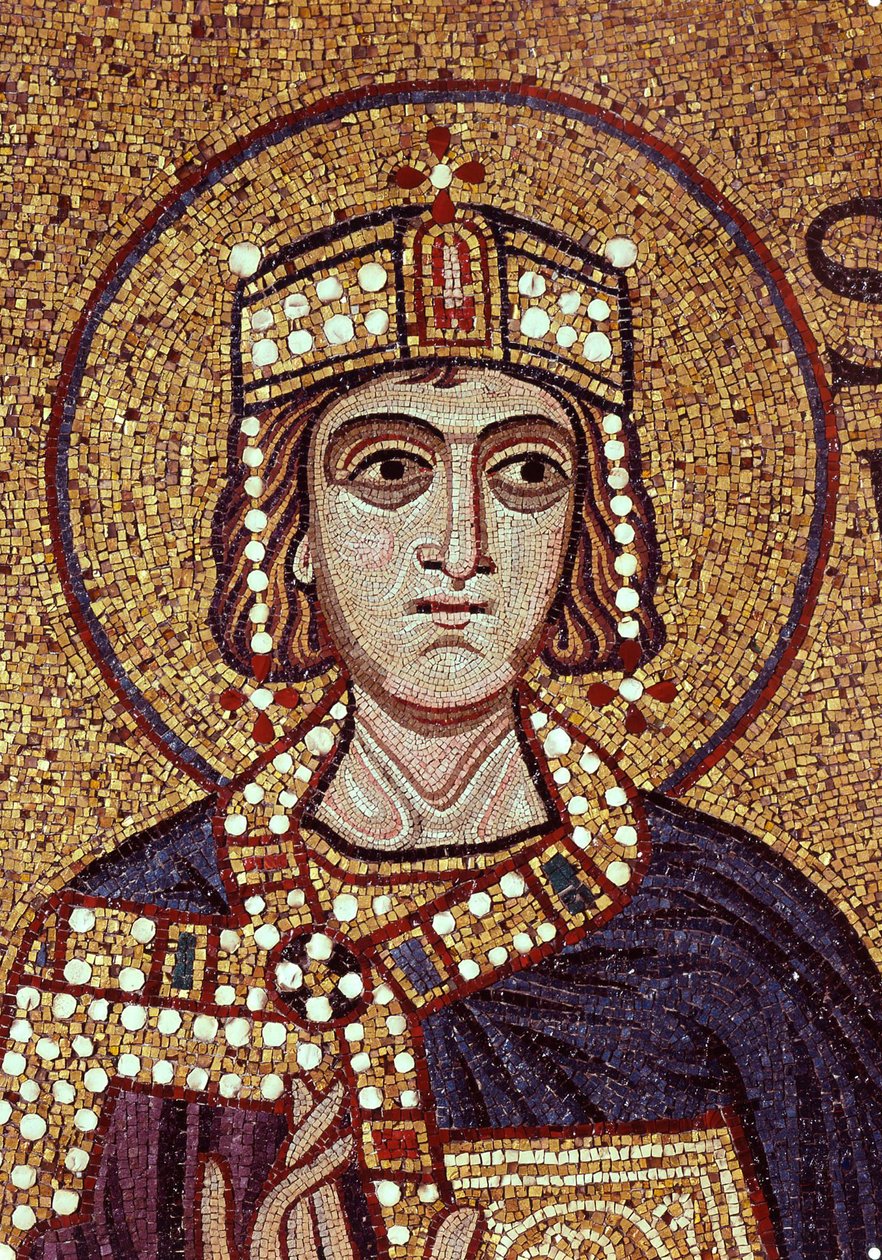Kong Salomon (Detalje af interiørmosaikker i Markuskirken) af Byzantine School
