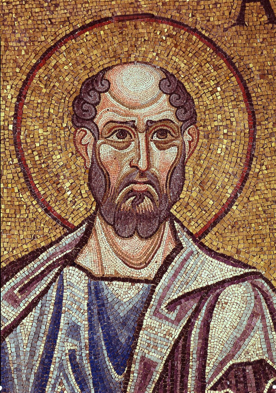 Profeten Abdias (8. eller 6. århundrede f.Kr.). Værk af en byzantinsk mester, mosaik, detalje af udsmykningen af ​​Markuskirken i Venedig (Italien) af Byzantine School