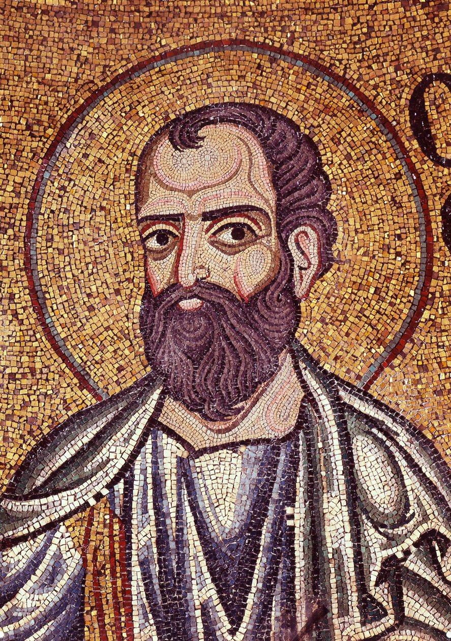 Profeten Malakias (5. århundrede f.Kr.). Værk af en byzantinsk mester, mosaik, detalje af udsmykningen af ​​Markuskirken i Venedig (Italien) af Byzantine School
