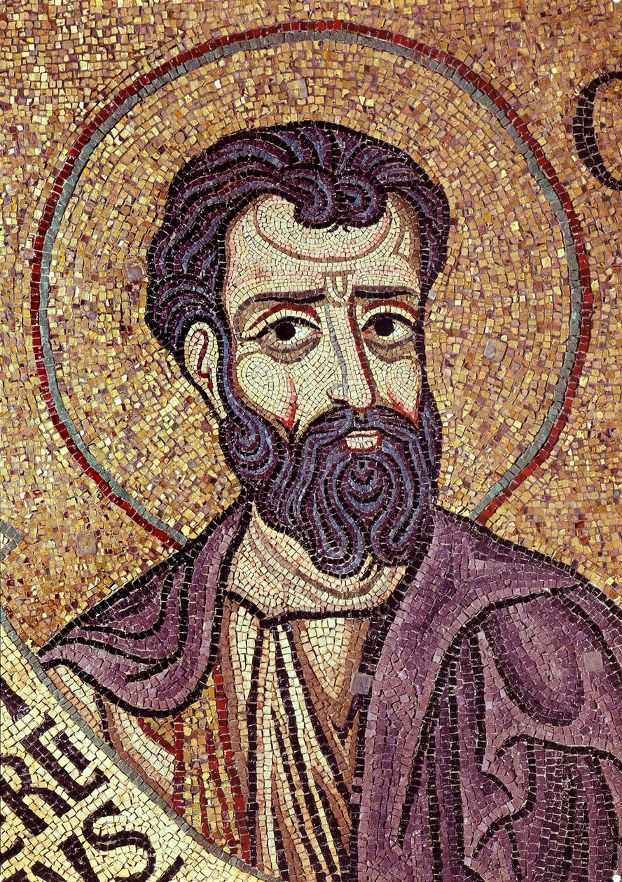 Profeten Hosea (8. århundrede f.Kr.). Værk af en byzantinsk mester, mosaik, detalje af udsmykningen af ​​Markuskirken i Venedig (Italien) af Byzantine School