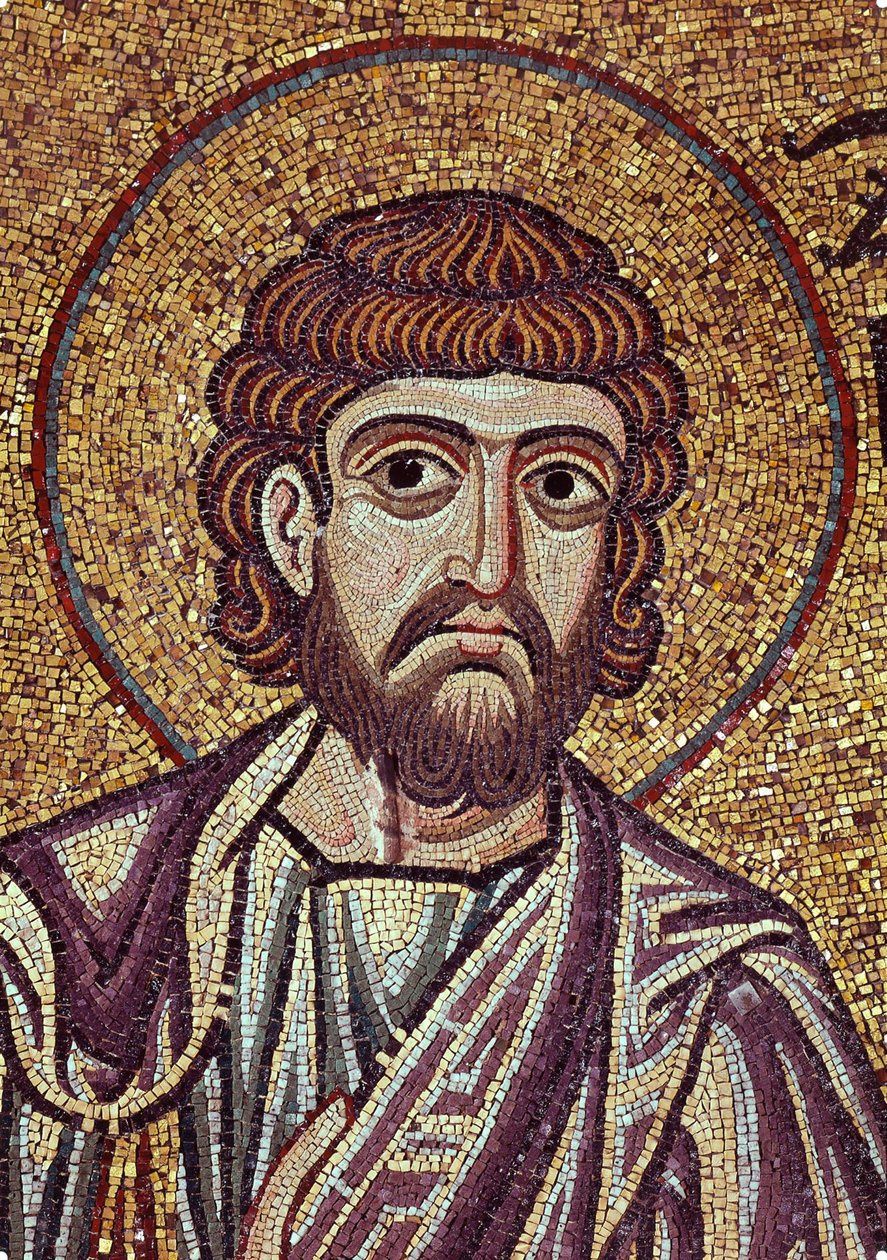 Profeten Zakarias (6. århundrede f.Kr.). Værk af en byzantinsk mester, mosaik, detalje af udsmykningen af ​​Markusbasilikaen i Venedig (Italien) af Byzantine School