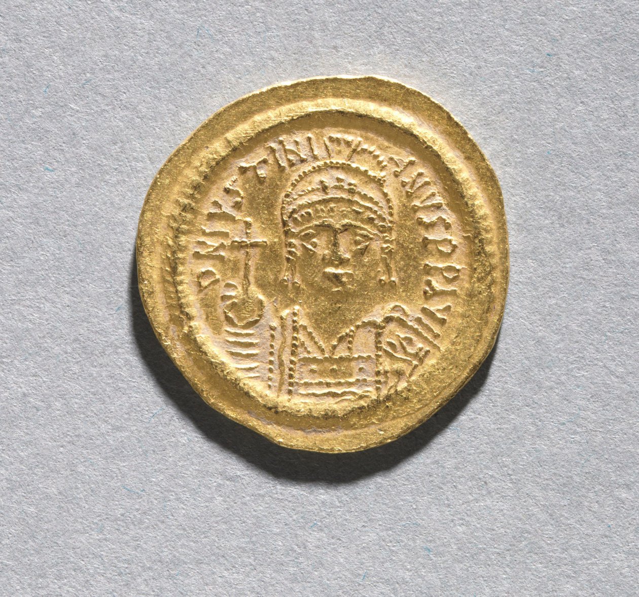 Solidus af Justinian I af Byzantine School