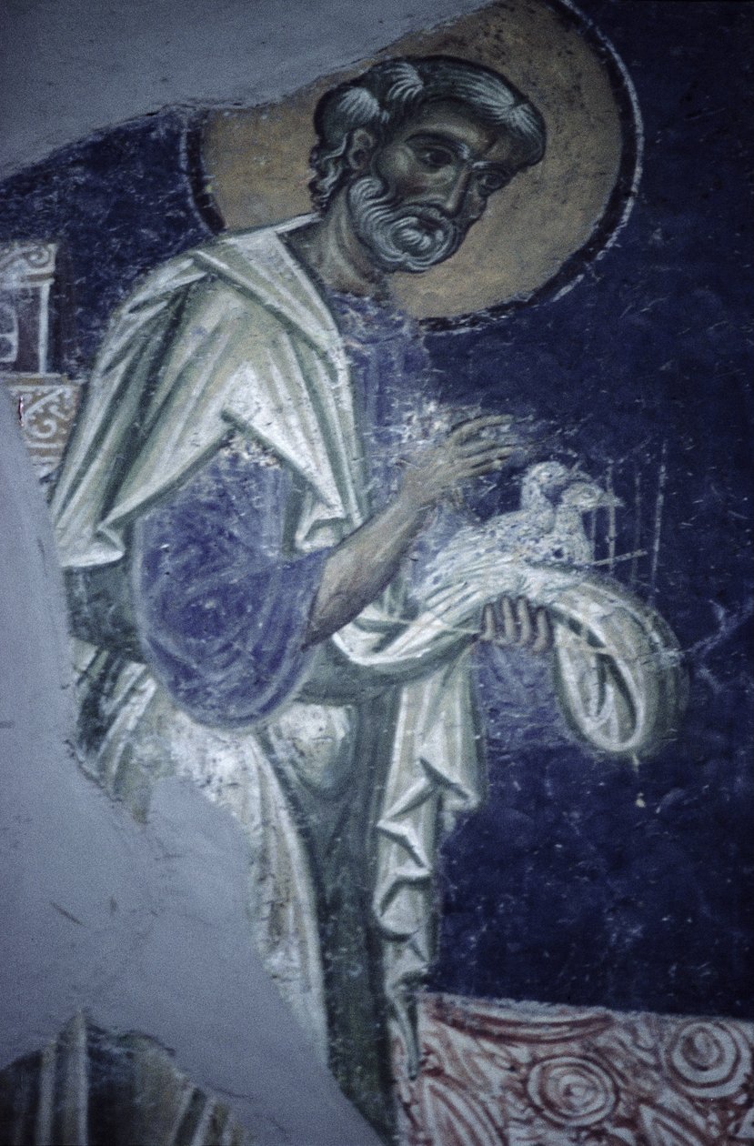 St. Joseph, en detalje fra Præsentationen af Kristus i templet, ca. 1164 af Byzantine School