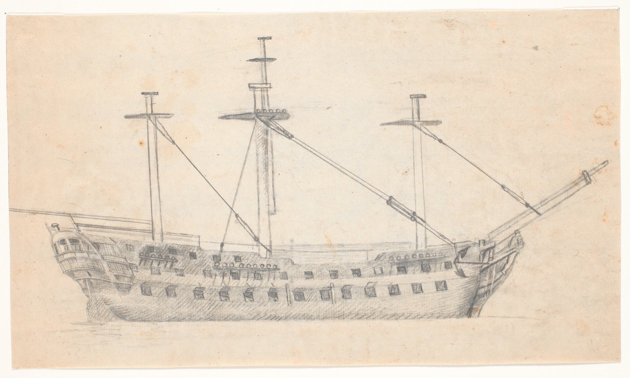 Slagskib. To-dækker af C.A. Lorentzen