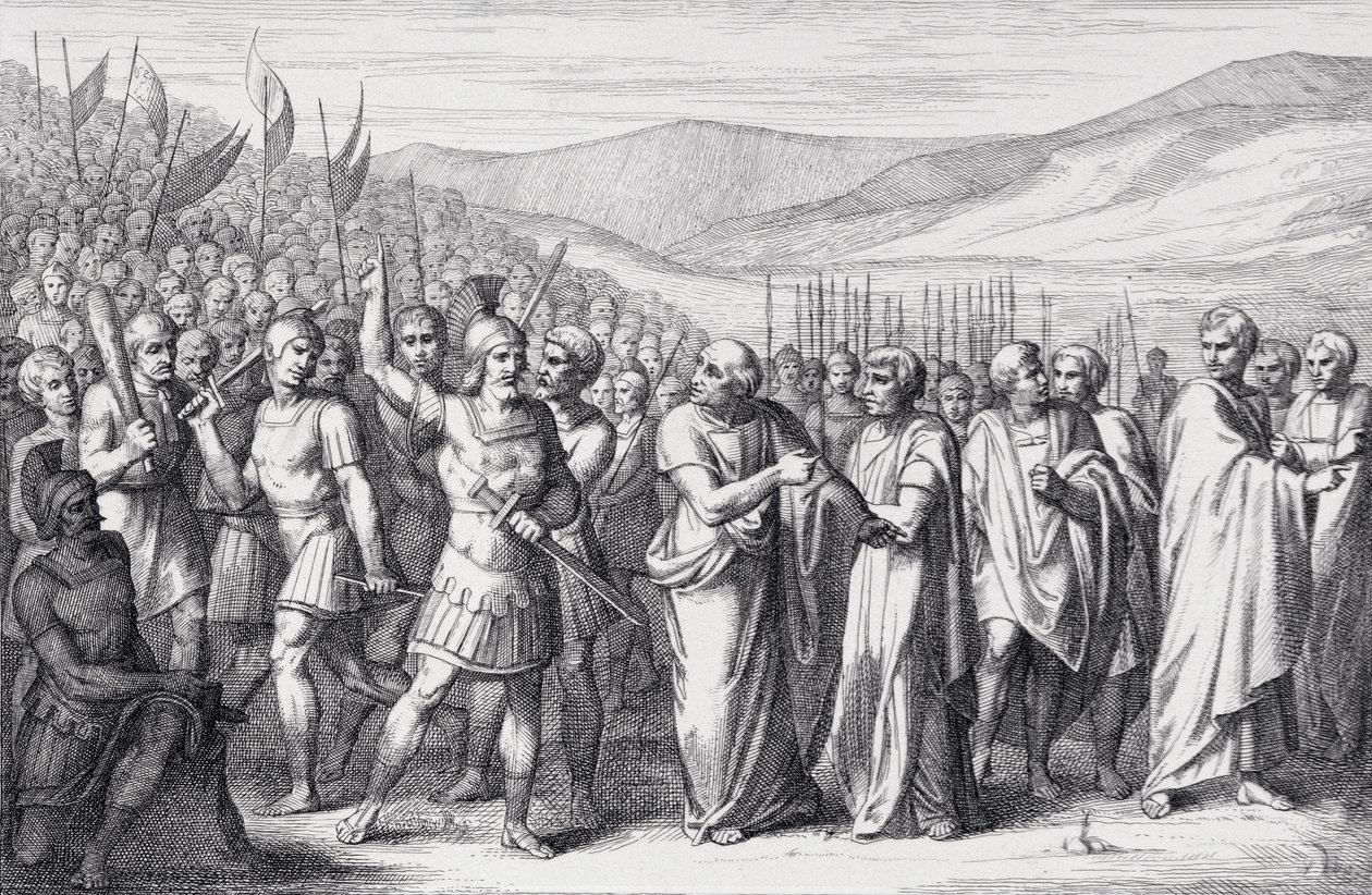 Folkets løsrivelse til Mons Sacer, indgraveret af B.Barloccini, 1849 af C.C Perkins