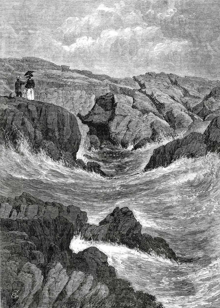 The Spouting Cave, Newport, Rhode Island, USA, 4. maj 1872 af C.G. Griswold