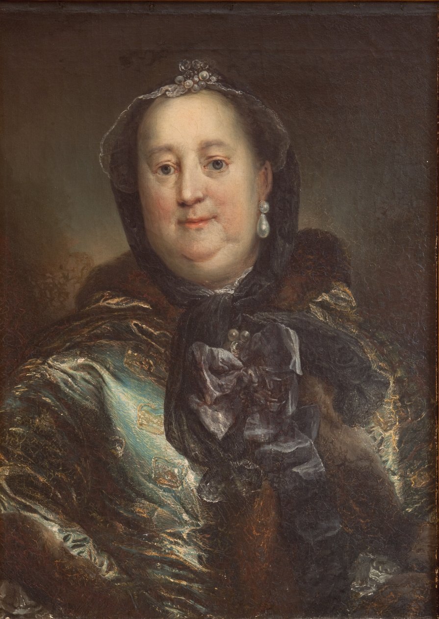 Portræt af hertuginde Antoinette Amalie af Braunschweig-Wolfenbüttel af C.G. Pilo