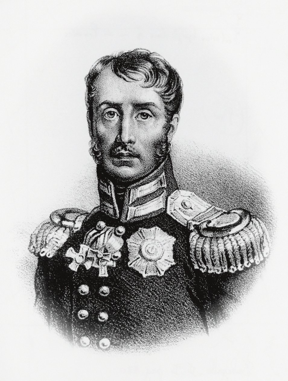Portræt af Frederik Vilhelm III (1770-1840), konge af Preussen fra 1797, gravering af J.B. and Brown J. Rowbotham