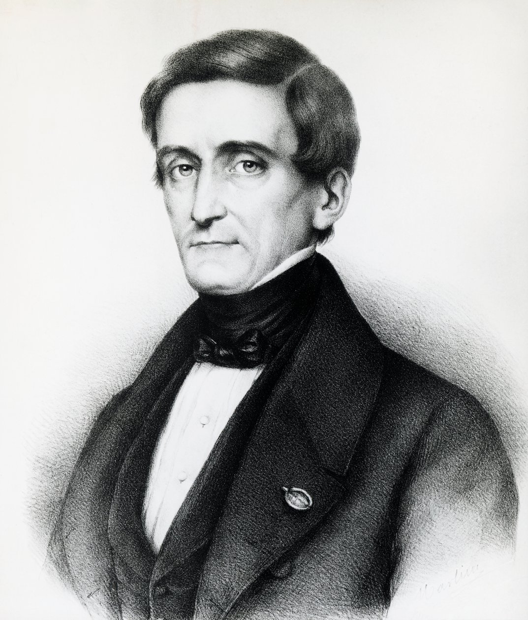 Portræt af Pellegrino Rossi (1787-1848), italiensk jurist, litografi af J.B. and Brown J. Rowbotham