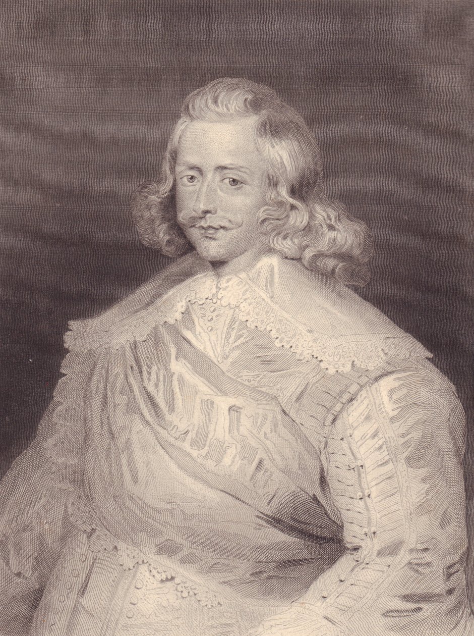 Portræt af spansk kardinal og general Ferdinand af Habsburg (1609-1641), gravering af J.B. and Brown J. Rowbotham