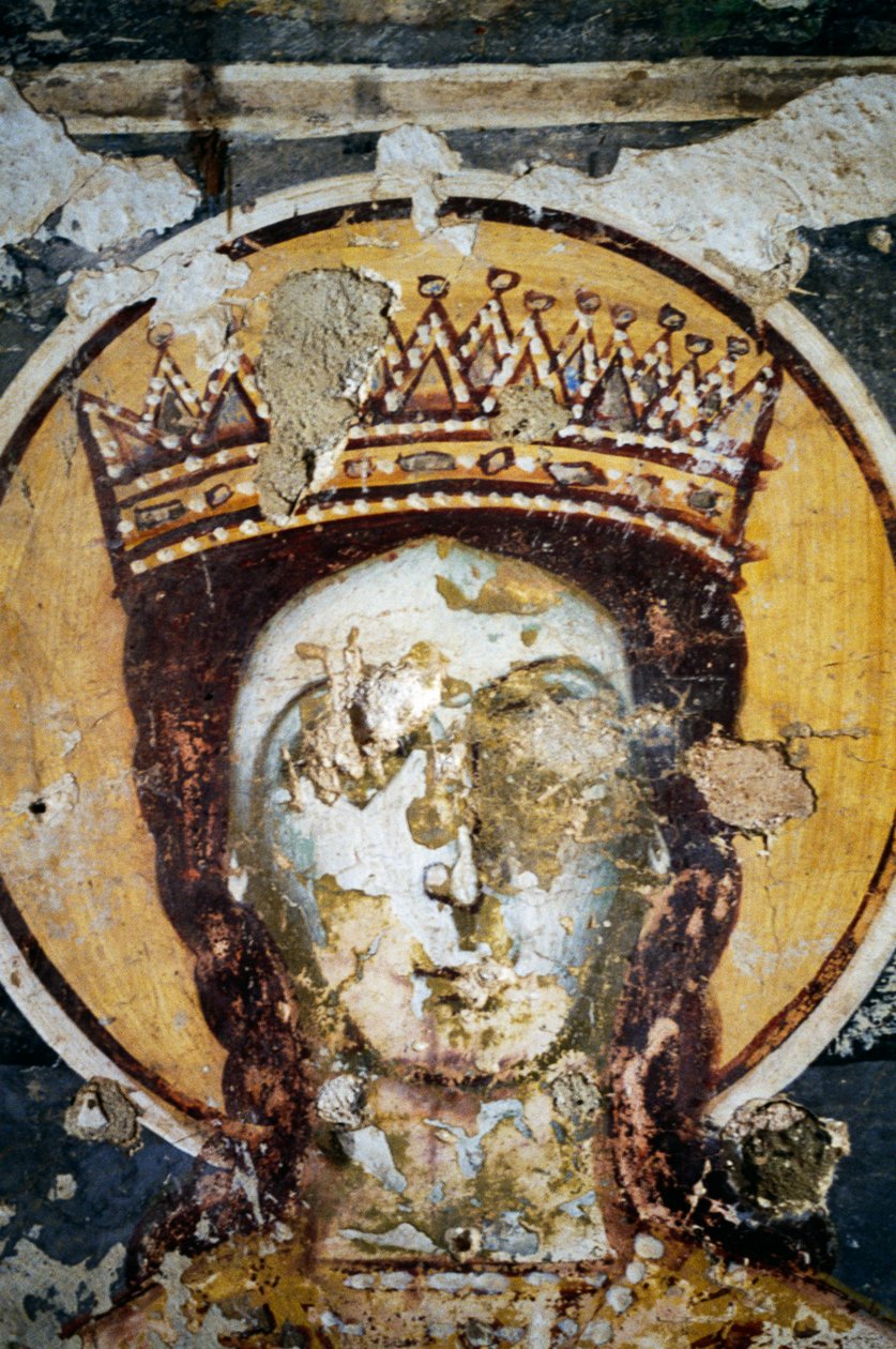 Saint, fresko i Agios Ioannis Prodromos kirke af J.B. and Brown J. Rowbotham