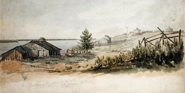 Fort Henry, Kingston, Ontario, Canada, 8. september 1832 (akvarel på papir) af C.J. Gibson
