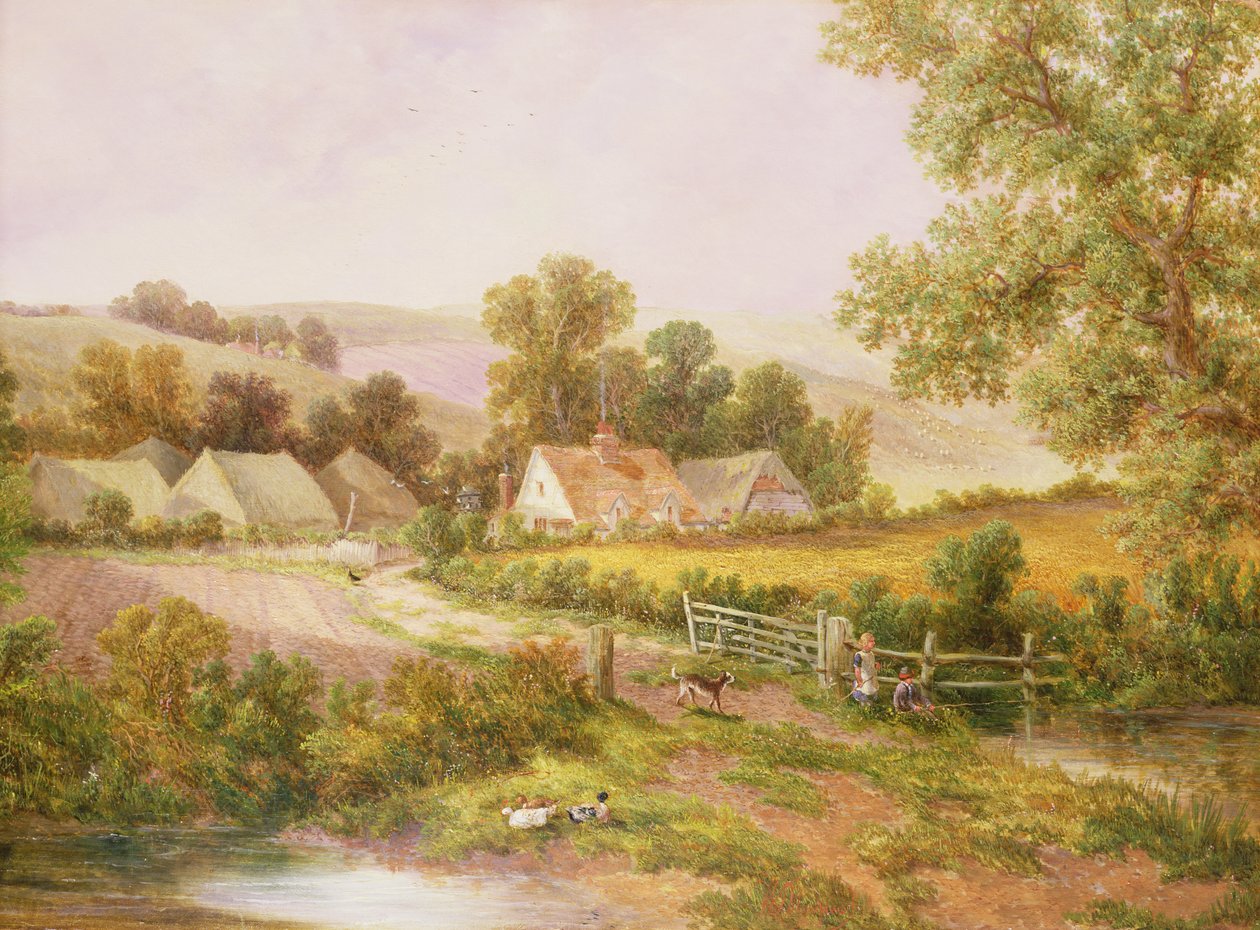 Gårdspladsscene af C.L. Boes