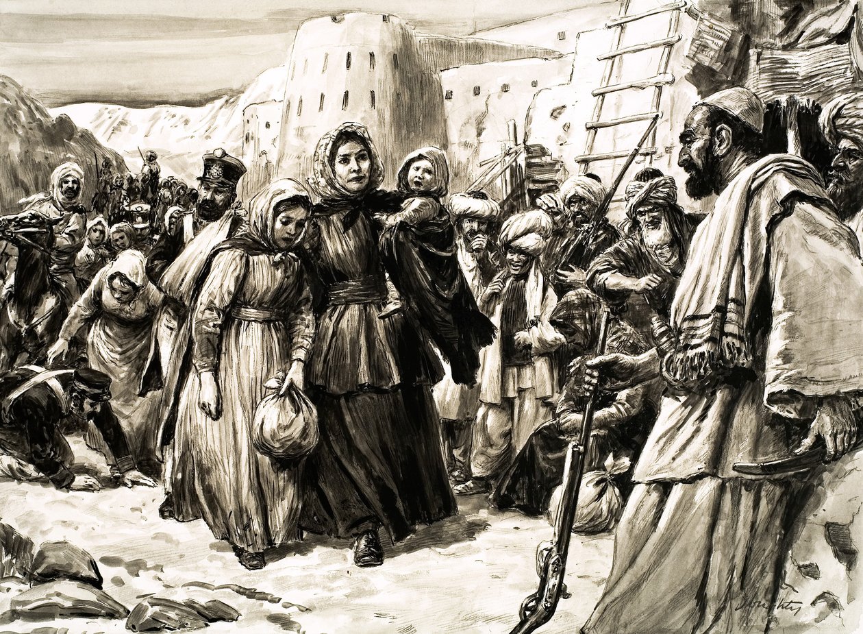 Lady Florentia Sale: The Petticoat Grenadier (gouache på papir) af C.L. Doughty
