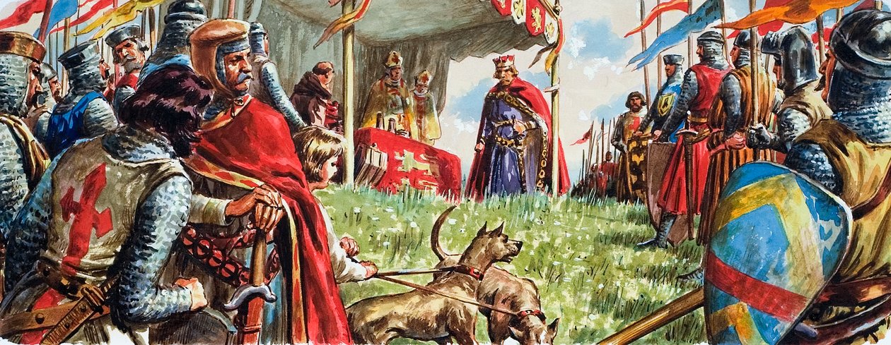 Underskrivelse af Magna Carta af C.L. Doughty