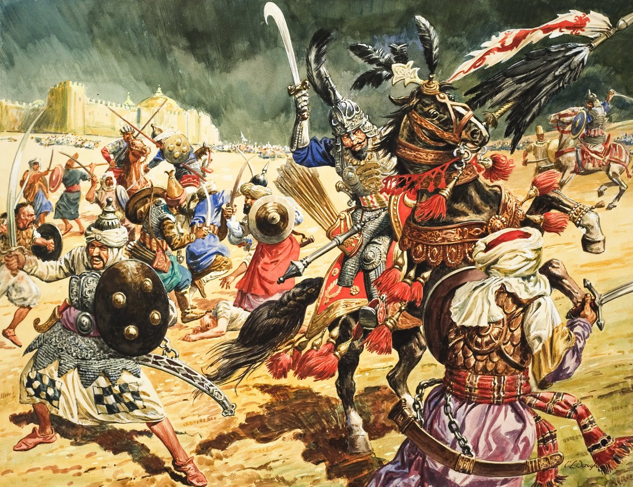 Tamerlane The Terrible (gouache på papir) af C.L. Doughty