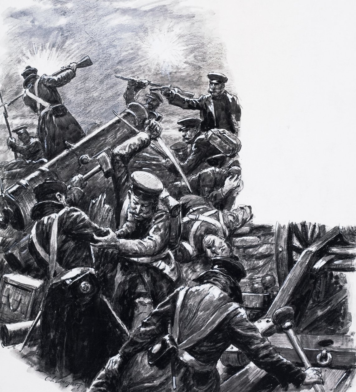 Slaget ved Inkermann, Gardehusarernes angreb af C.L. Doughty