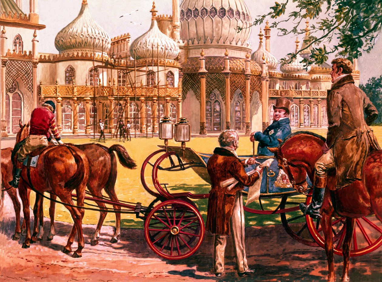 The Brighton Pavilion (gouache på papir) af C.L. Doughty