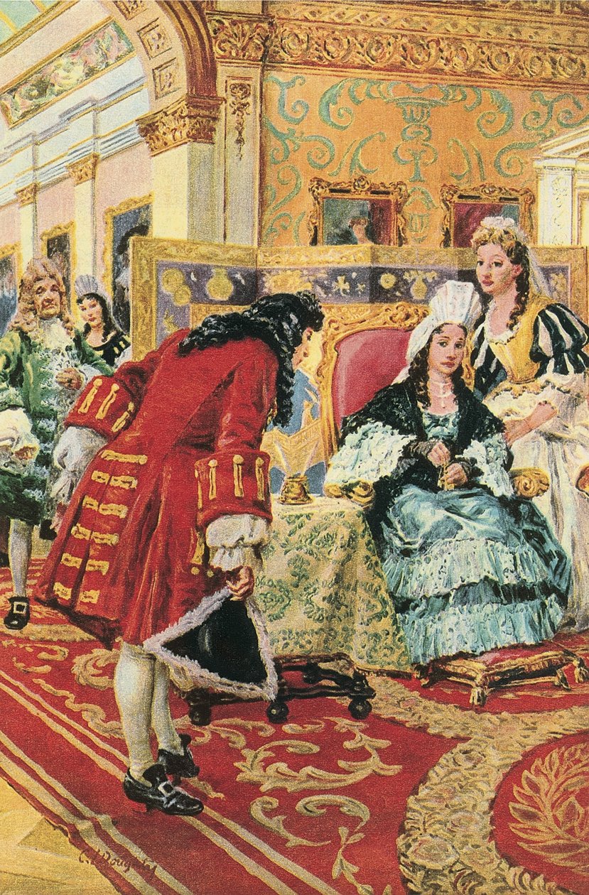 Hertugen af Marlborough afleverer de gyldne nøgler til de kongelige gemakker til dronning Anne af C.L. Doughty