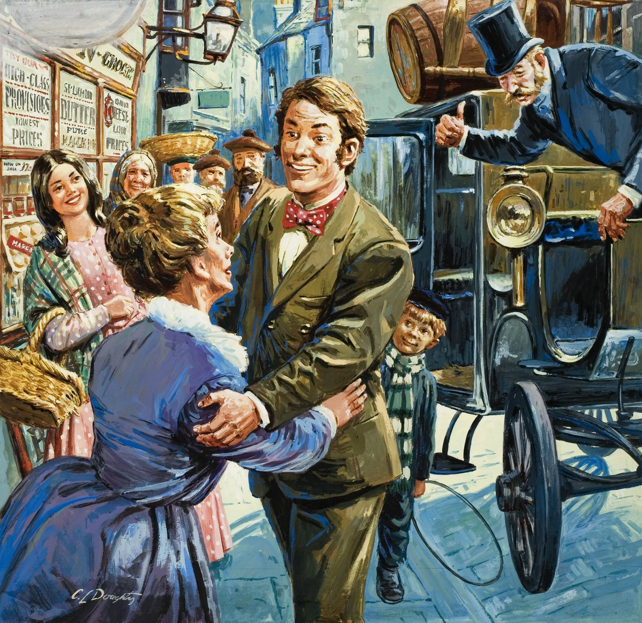 Thomas Lipton, grundlægger af Grocery Business (gouache på papir) af C.L. Doughty
