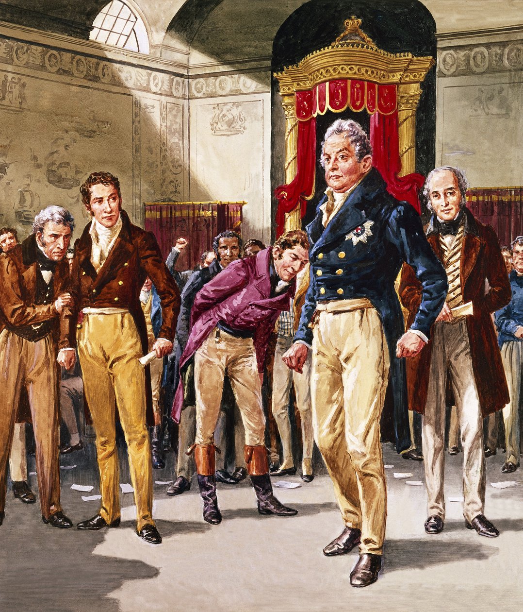 William IV (1765-1837) The Triumph of the Reformers (gouache på papir) af C.L. Doughty