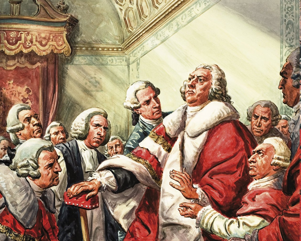 William Pitt holder sin sidste tale i parlamentet i 1778. af C.L. Doughty