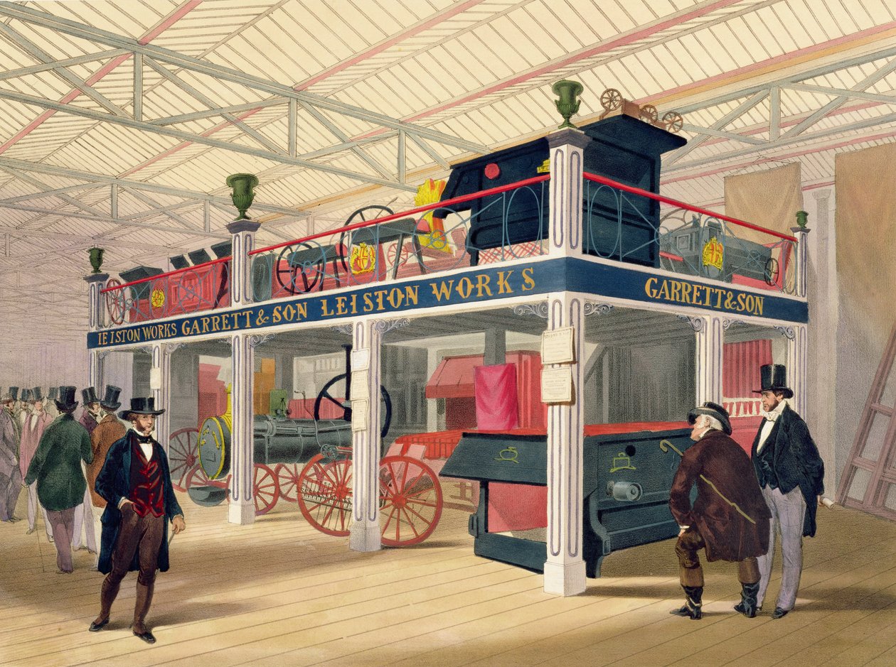 Crystal Palace, Landbrugsdomstolen (farvet litho) af C.T. Dolby