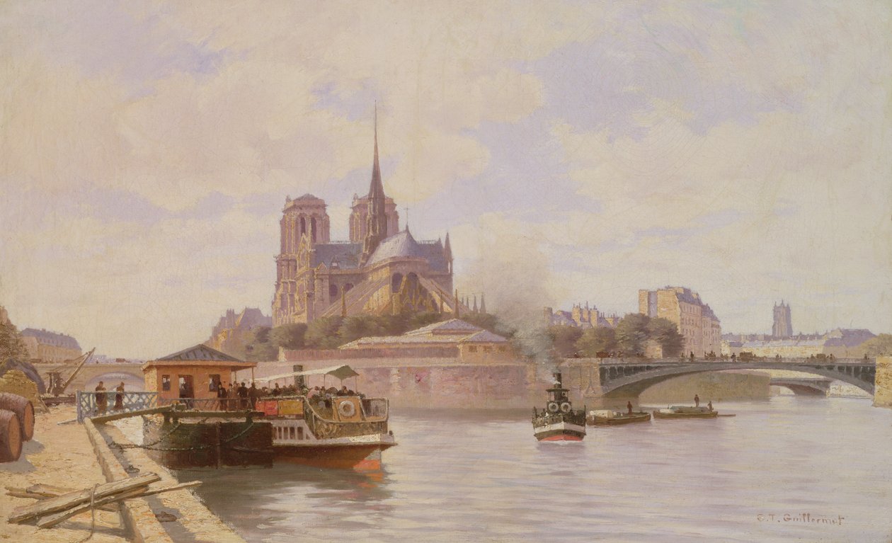 Seinen ved Notre Dame af C.T. Guillermot