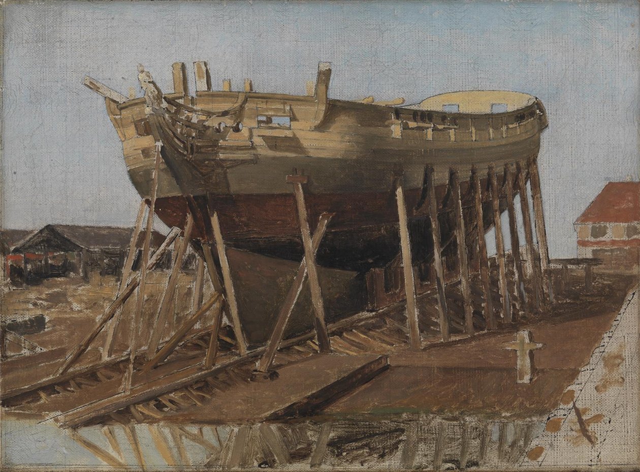 En Corvette på Aktierne. København af Christoffer Wilhelm Eckersberg