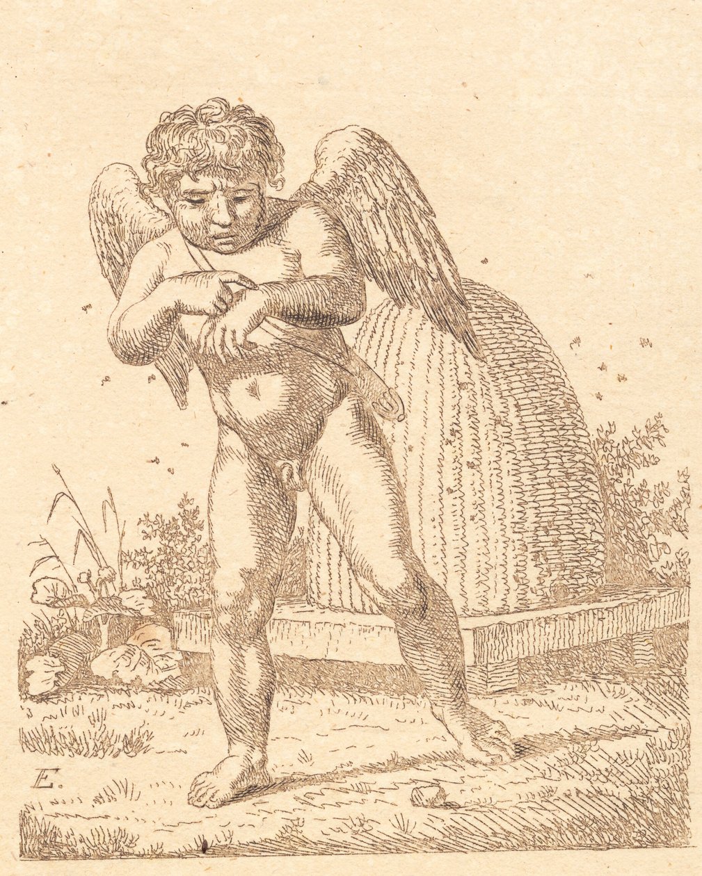 Amor bidt af en bi af Christoffer Wilhelm Eckersberg