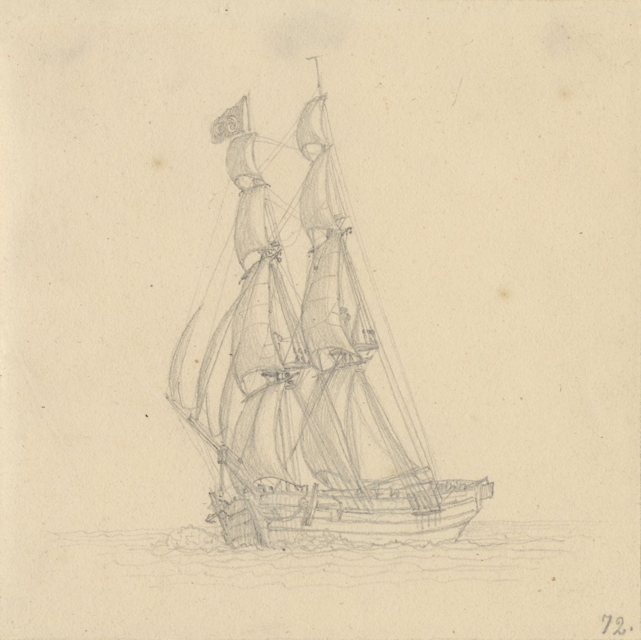 En brig af Christoffer Wilhelm Eckersberg