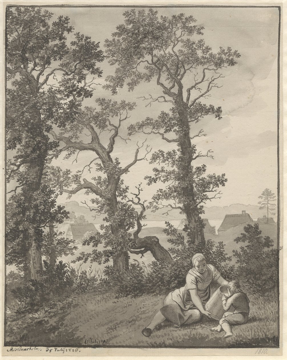 Fra egnen omkring Skjoldnæsholm af Christoffer Wilhelm Eckersberg
