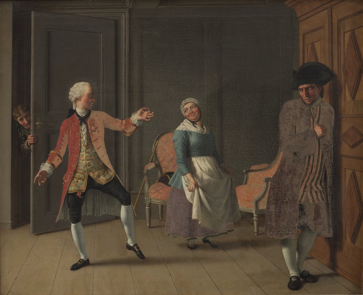 Fra Ludvig Holbergs "Jean de France", 1. akt, 6. scene af Christoffer Wilhelm Eckersberg