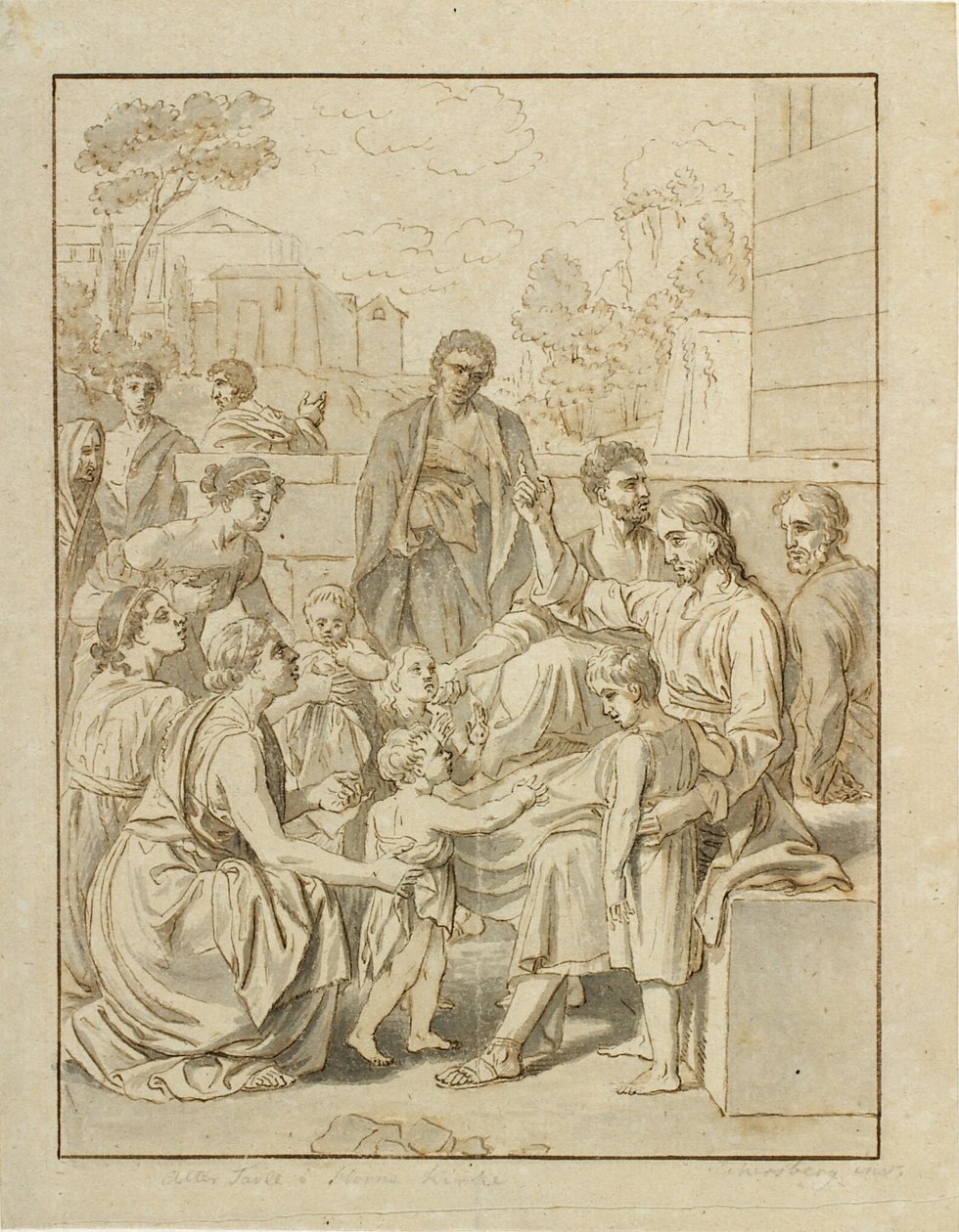 Kristus lader de små børn komme til sig af Christoffer Wilhelm Eckersberg