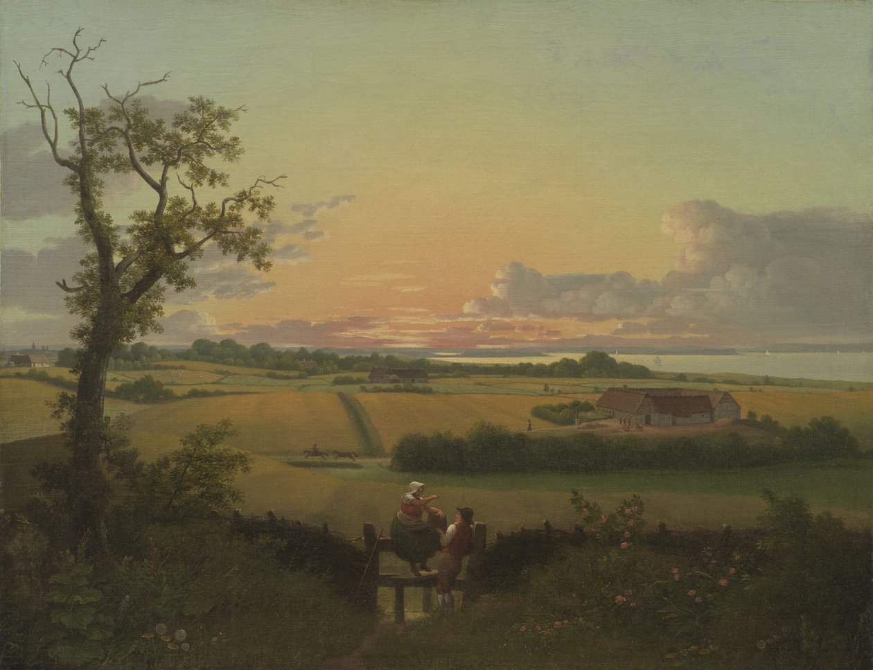 Landskab med en stil. Øen Møn af Christoffer Wilhelm Eckersberg