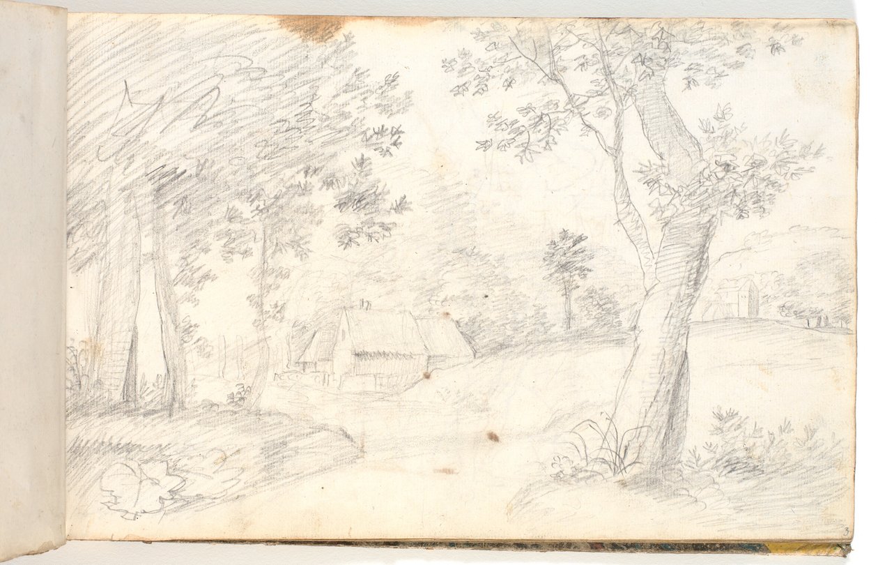 Landskab, efter grafisk forlæg? af Christoffer Wilhelm Eckersberg