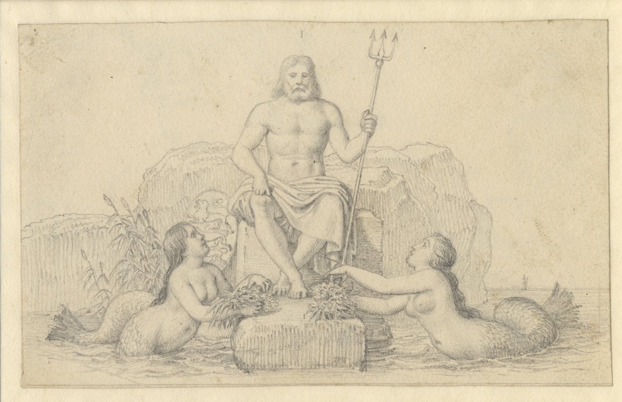 Neptun og to nereider. af Christoffer Wilhelm Eckersberg