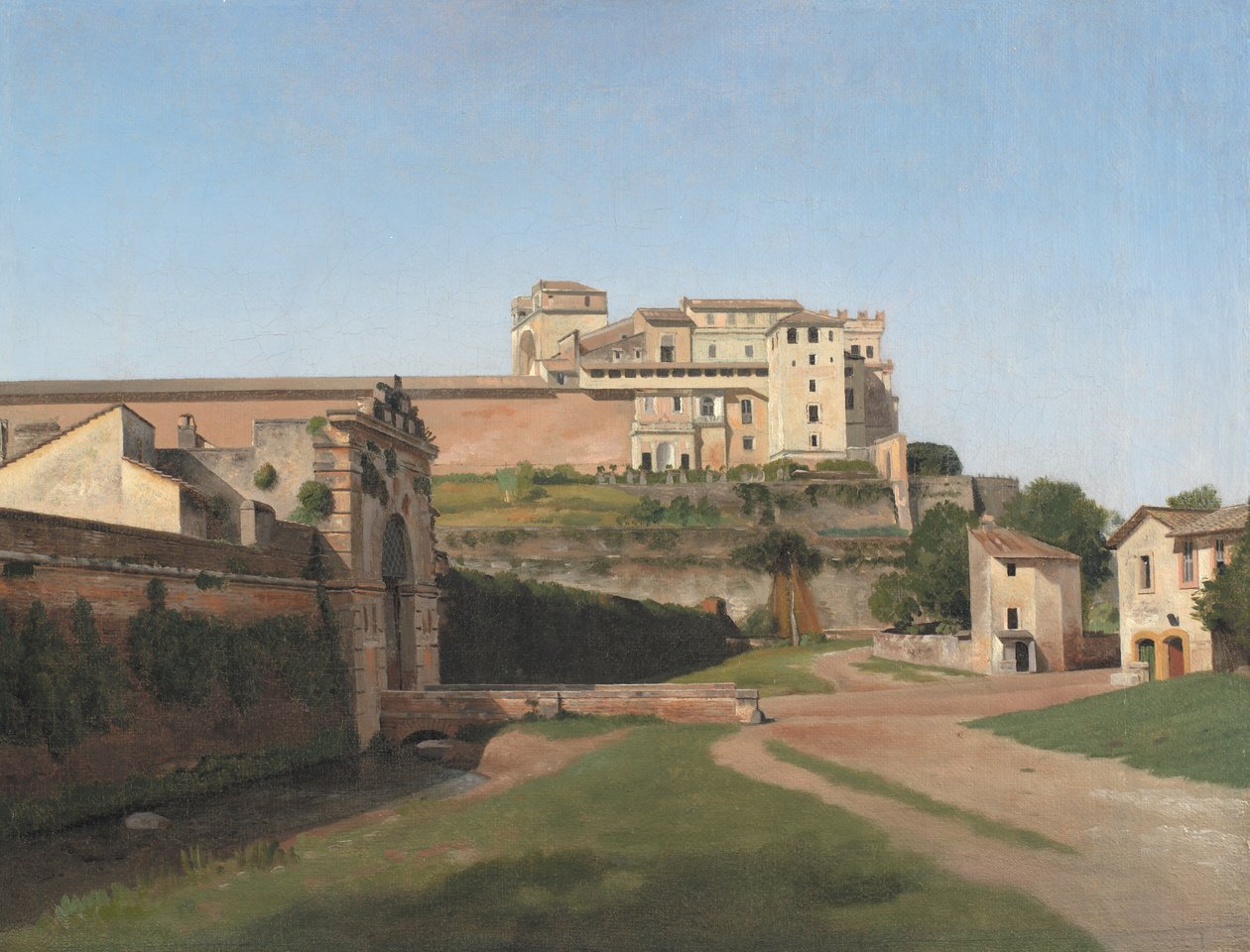 Porta Angelica og en del af Vatikanet af Christoffer Wilhelm Eckersberg