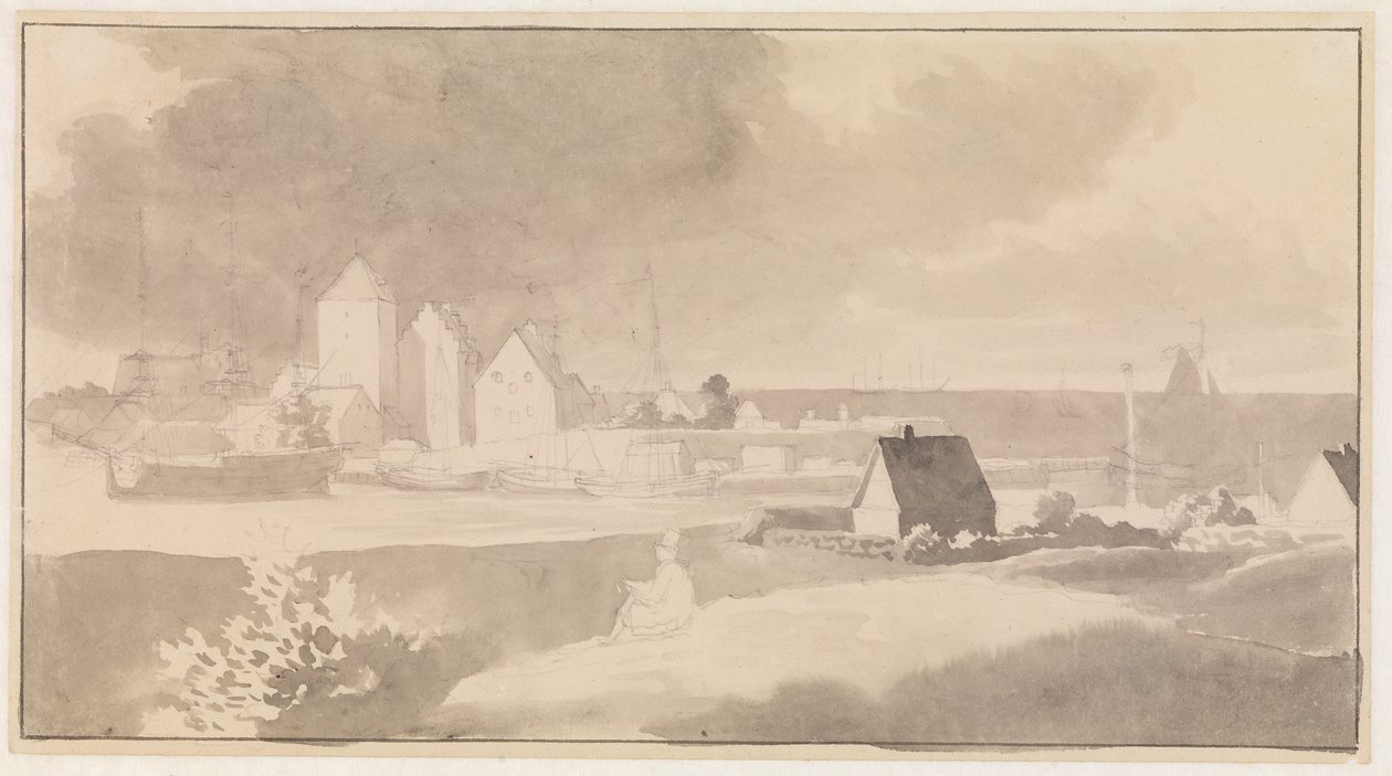 Prospekt af Korsør af Christoffer Wilhelm Eckersberg