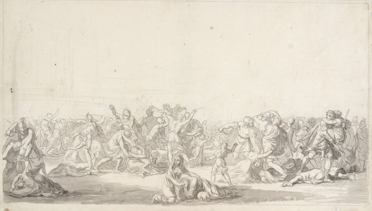 Sabinerindernes Rov af Christoffer Wilhelm Eckersberg