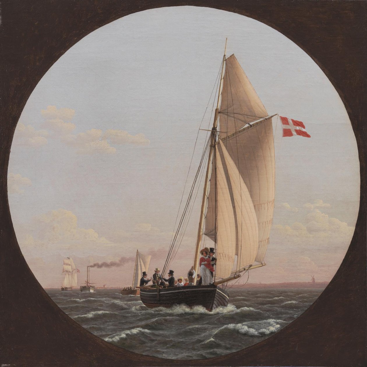 Sejler fra København til Charlottenlund af Christoffer Wilhelm Eckersberg