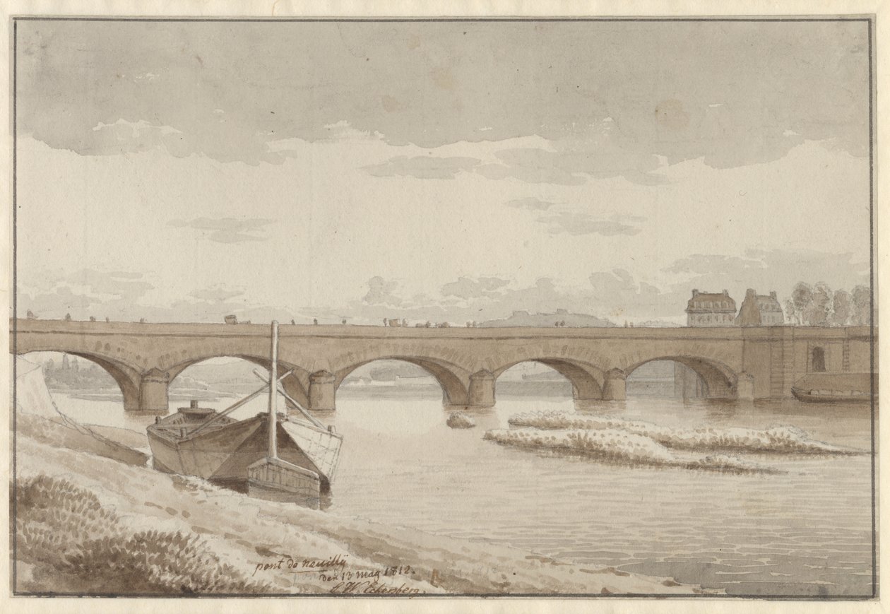 Seinebroen ved Neuilly, Paris, 13. maj 1812 af Christoffer Wilhelm Eckersberg
