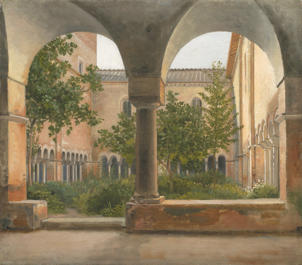 Klostrene i San Lorenzo uden for murene i Rom af Christoffer Wilhelm Eckersberg