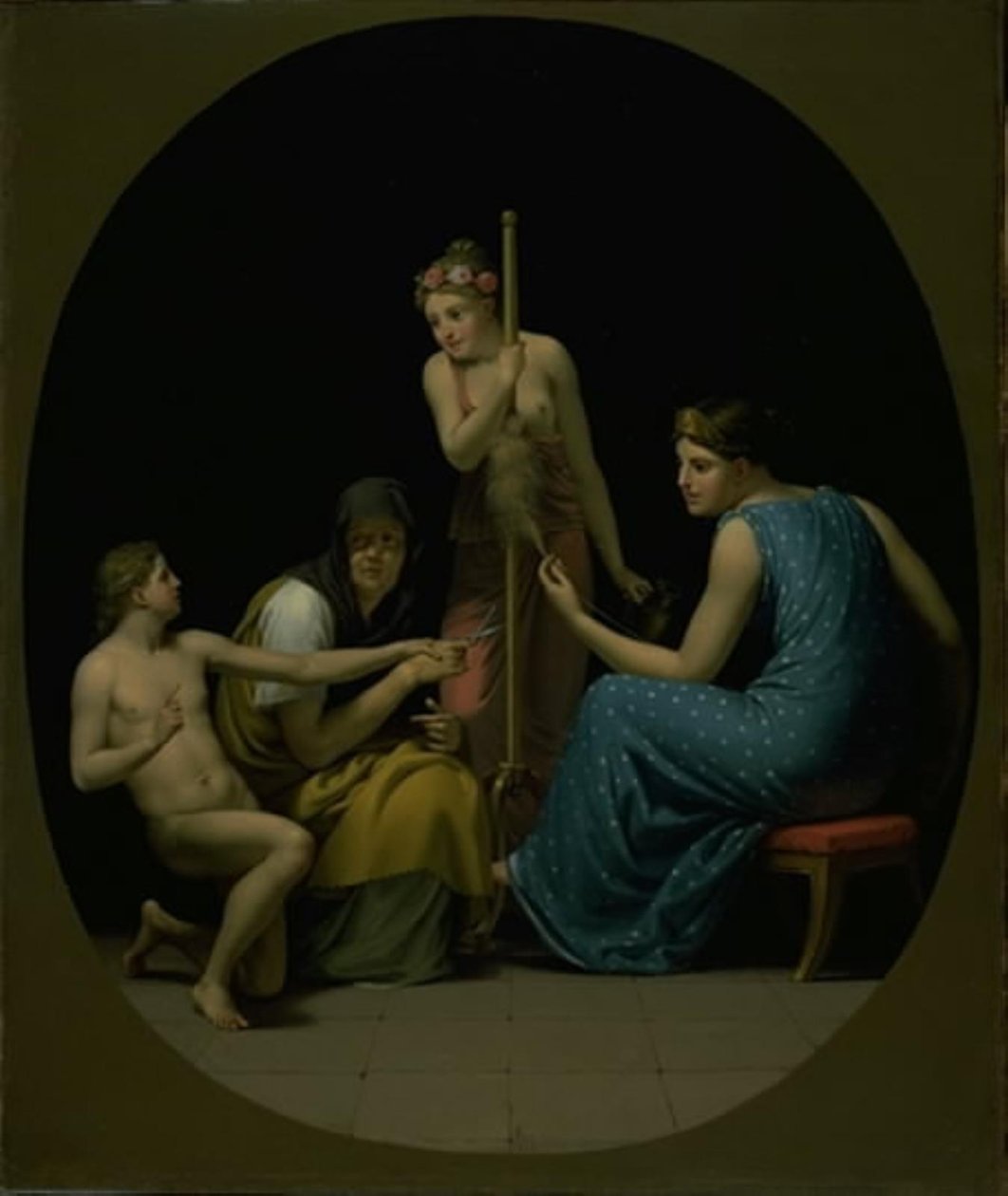 The Parcae: Clotho, Lachesis og Atropos Spinning the Thread of Life af Christoffer Wilhelm Eckersberg