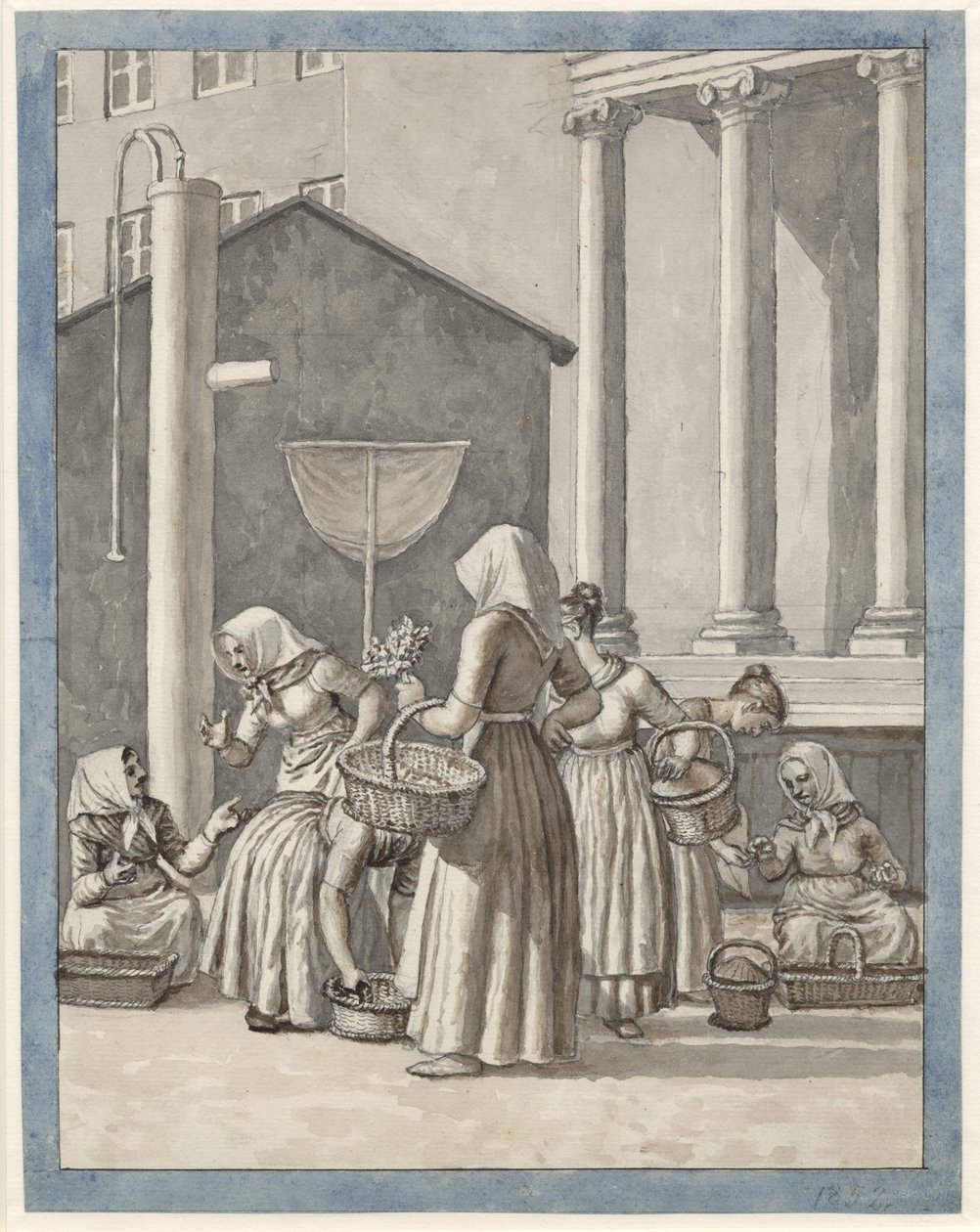 Torvekoner i København af Christoffer Wilhelm Eckersberg