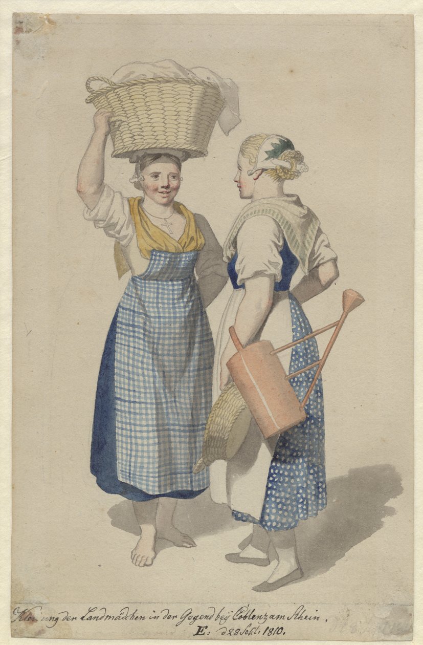 To piger fra regionen Koblenz af Christoffer Wilhelm Eckersberg