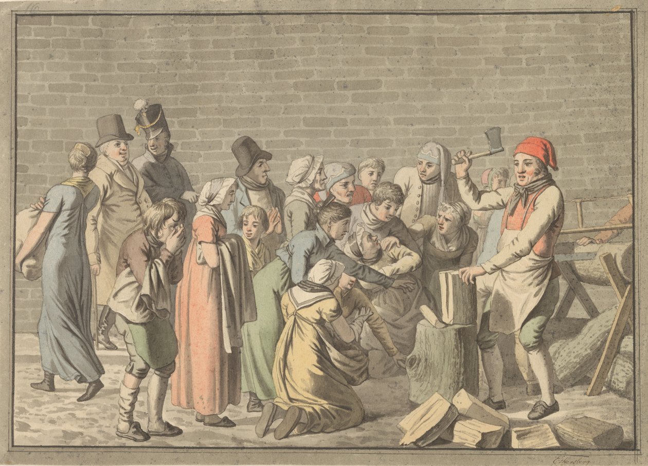 Uddeling af brænde til de fattige af Christoffer Wilhelm Eckersberg
