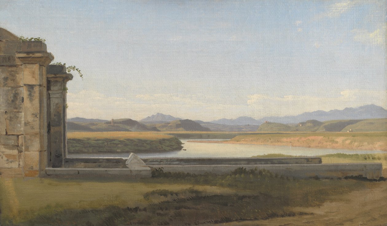 Udsigt fra Fontana Acetosa, Rom af Christoffer Wilhelm Eckersberg