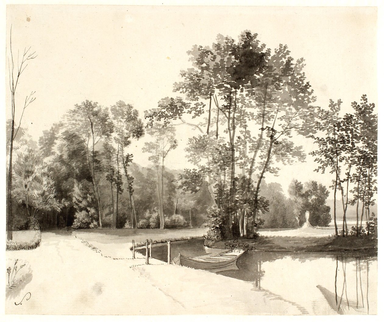 Udsigt over Sanderumgaard Have af Christoffer Wilhelm Eckersberg