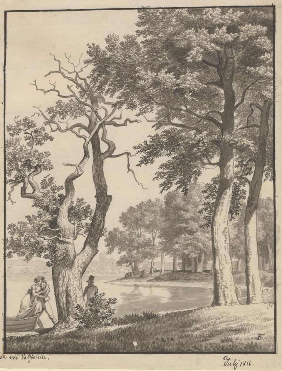 Øen ved Valsøelille, July 1810 af Christoffer Wilhelm Eckersberg